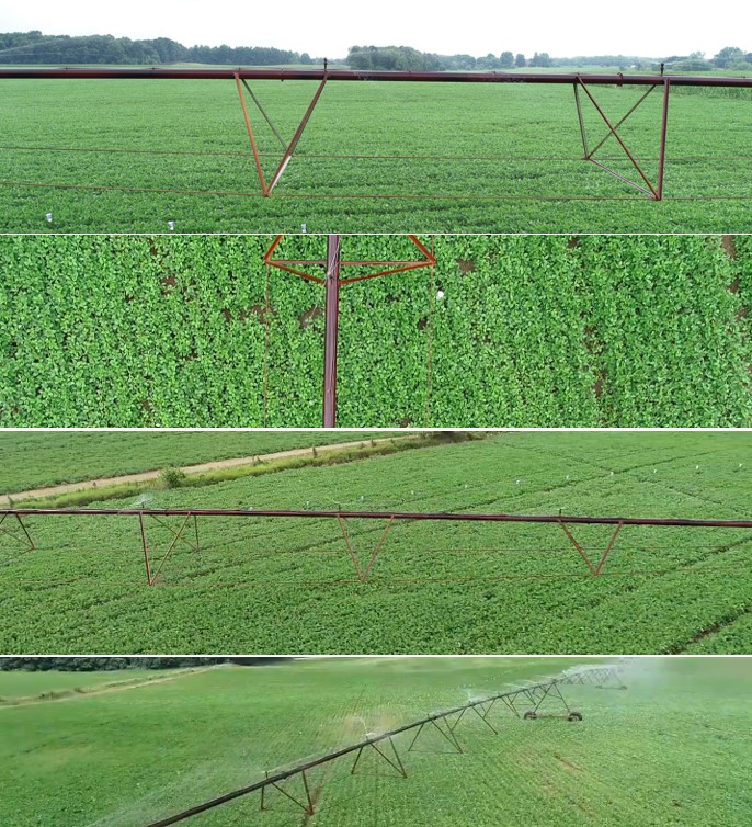 Drone images of irrigators